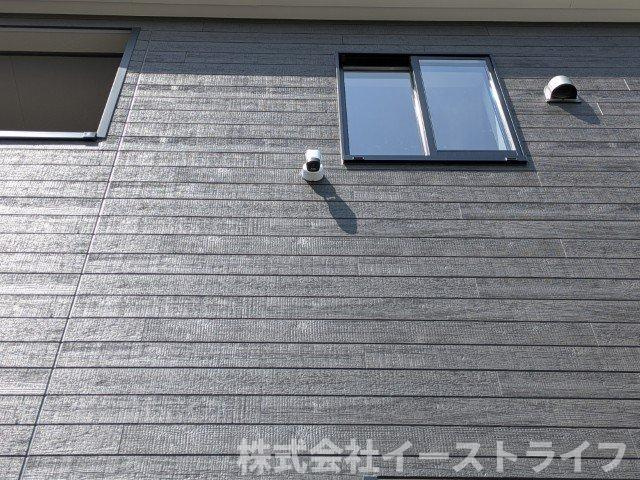【新築戸建】　いわき市平第21　全2棟の防犯設備|2号棟写真　防犯カメラが設置されています。