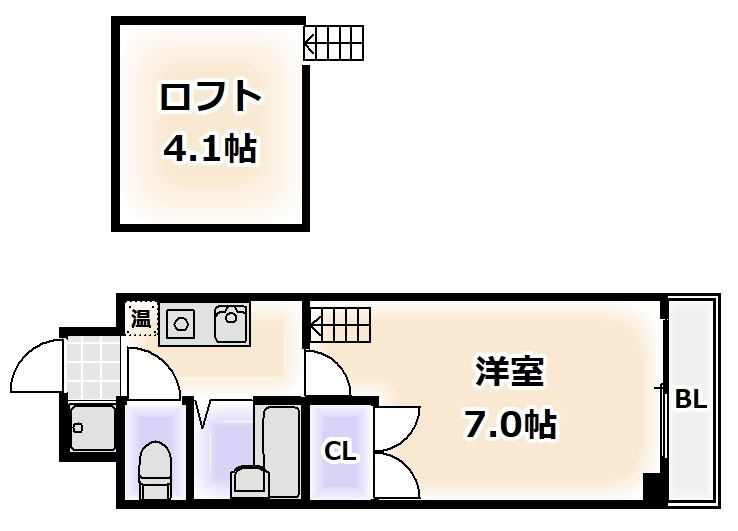 コスモコート大南の間取り
