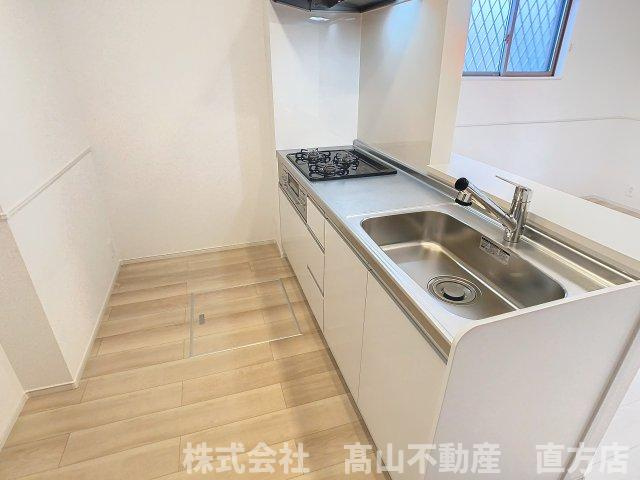 北九州市八幡西区馬場山緑のアパートのキッチン