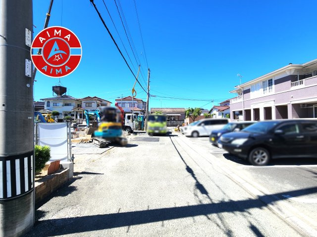 古賀市今の庄1丁目第4-3棟（3号棟）の外観|前面道路含む現地の写真です。