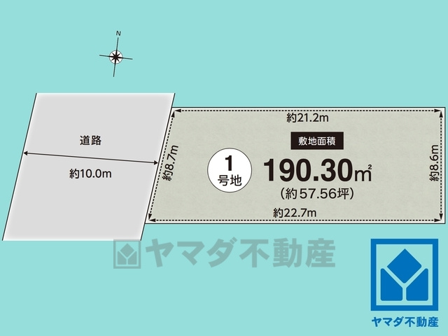 西宮市新甲陽町　1号地の土地図