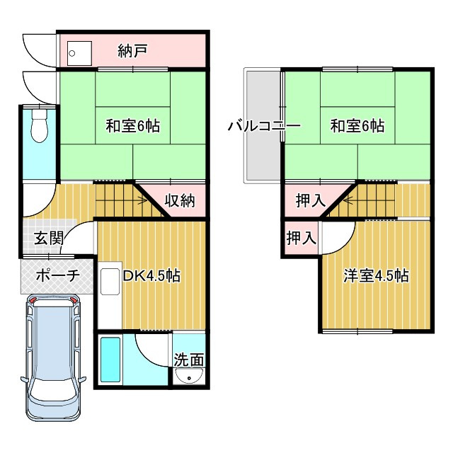小山借家の間取り