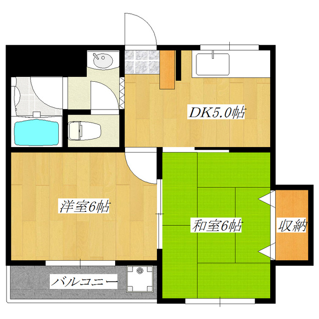 大塚ビルの間取り|振分２ＤＫのお部屋です！