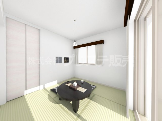 奈良市六条１丁目の新築一戸建の和室|和洋室完成イメージ／和洋室4.5帖＋ＬＤＫ１６帖の広々としたくつろぎの空間です♪