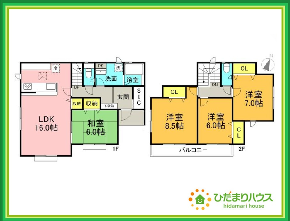 いわき市平豊間字柳町　中古戸建の間取り|一人部屋が実現できる４LDK間取りです。将来お子様の一人部屋をお考えの方にオススメな物件です。