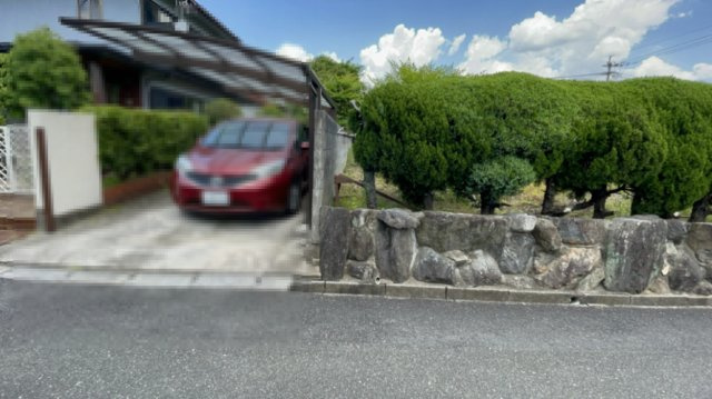 飯塚市柏の森　土地の前面道路含む現地写真