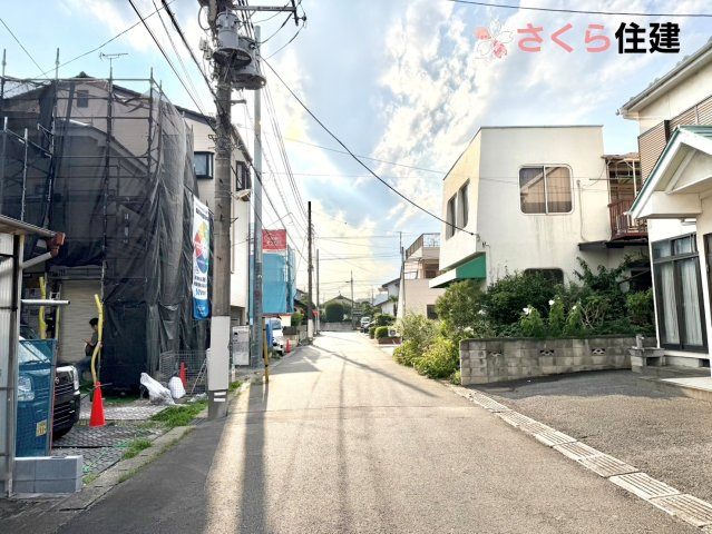 宇都宮市双葉２丁目429番の前面道路含む現地写真|前面道路北側5.5ｍ公道（42条1項1号）