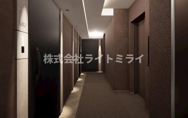 クレヴィアリグゼ日暮里根岸のその他|内廊下パース 