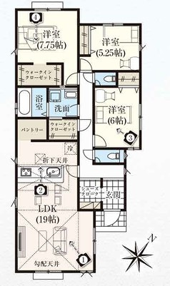 【間取り】 | GRAFARE嵐山町菅谷4期　【平屋】新築住宅 | ≪1号棟≫
