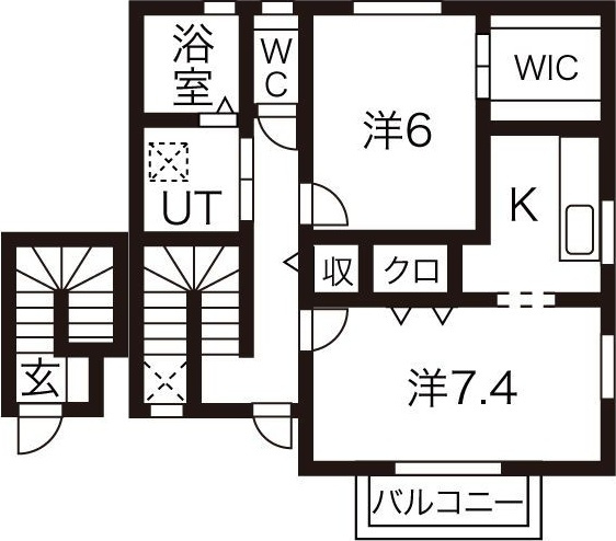 ファンハウス レンテの間取り