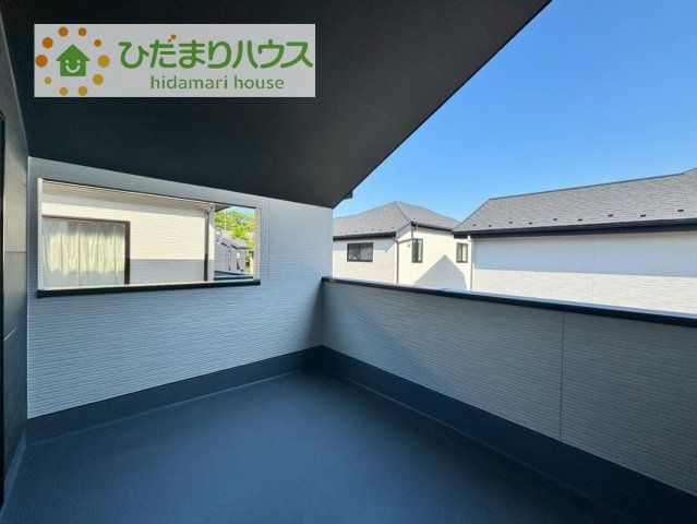 【バルコニー】 | 土浦市上高津2期　新築戸建　1号棟 | 広々としたバルコニー。お洗濯物もぜーんぶ干せちゃいます！！