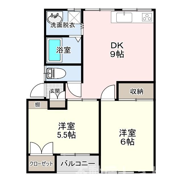 モアハピネス松山の間取り