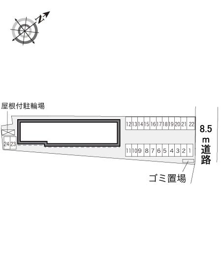 レオパレス松浜の区画図|新潟　松浜　家具　家電　社宅　マンスリー