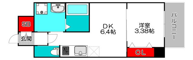 クローバー・プレミア長居公園東の間取り