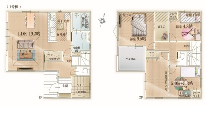 川越市霞ヶ関北4丁目　新築戸建　20期の間取り