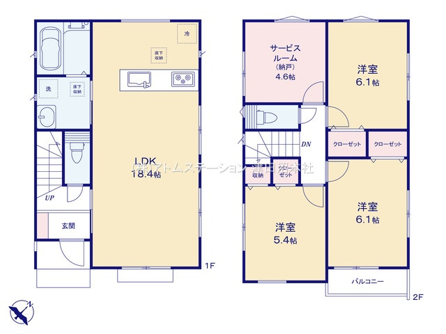 【間取り】 | アトムセレクト船橋市八木が谷109　2棟　1号棟