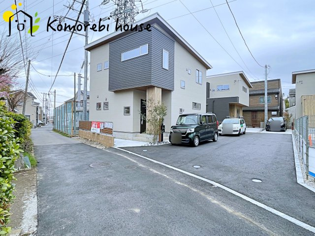 さいたま市大宮大和田町　新築一戸建て　グリーンガーデン　Aの前面道路含む現地写真|前面道路含む現地写真です
