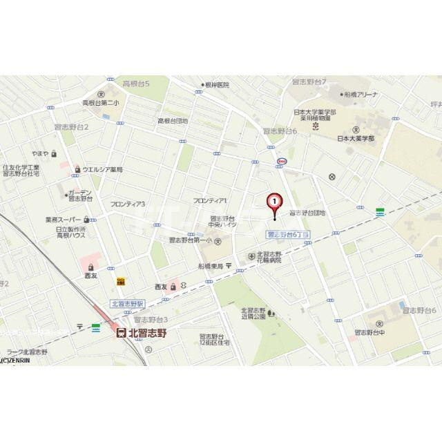 ツートンハイツの地図