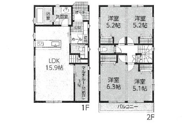 廿日市市峰高2丁目　№36992の間取り|４ＬＤＫ＋マルチルーム