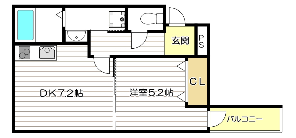 フジパレス山之内Ⅱ番館の間取り