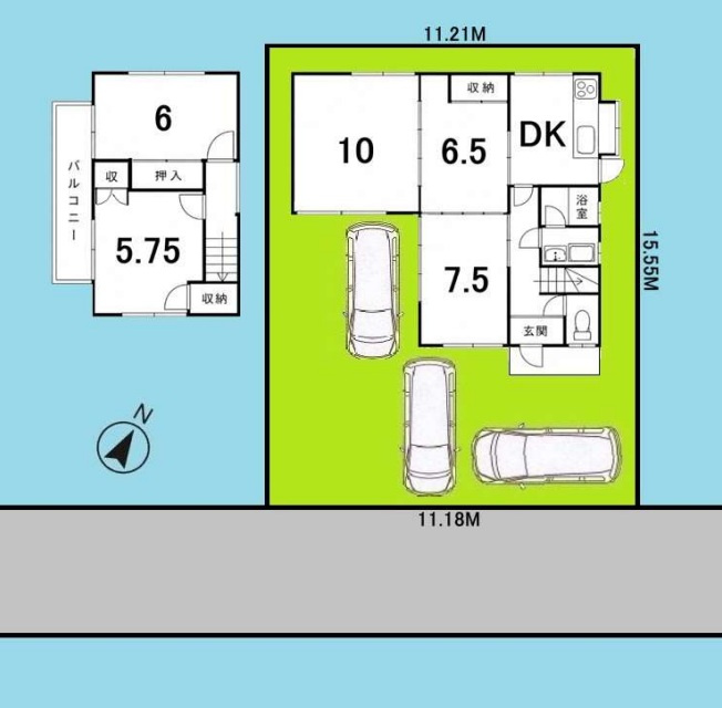 【中古戸建】みどり市笠懸町鹿の間取り|■間取り図｜敷地面積：171.57㎡（約51.89坪）建物面積92.73㎡（約28.05坪）