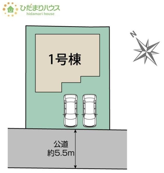 【区画図】 | 牛久市牛久町3期　新築戸建 | 急な来客時にも安心な、並列駐車2台まで可能です(^^♪