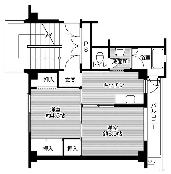 ビレッジハウス毛呂山1号棟の間取り