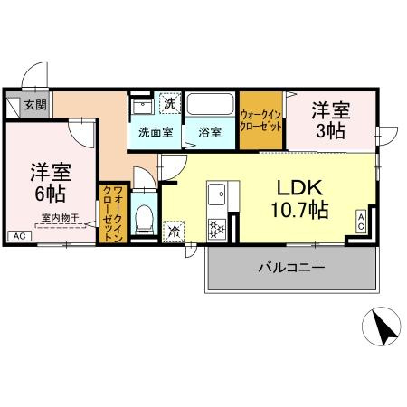 【間取り】 | トリシア野多目Ⅱ