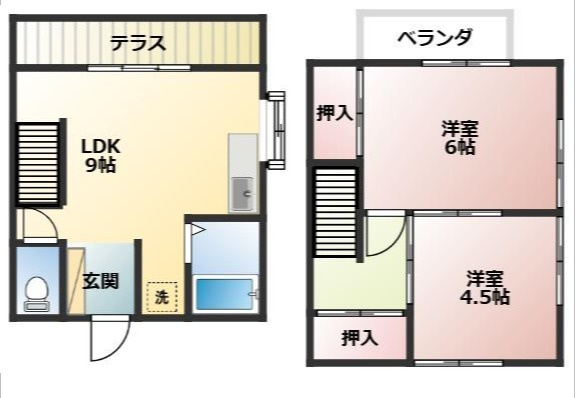 ~「堀ノ内駅」平坦4分~三春町5丁目OC中古テラスハウスの画像