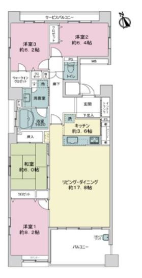 ライオンズ日吉町レジデンスの間取り|使い勝手の良い間取りです♪