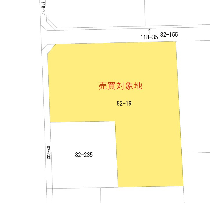 太田市大原町　売地の土地図|土地面積約497㎡