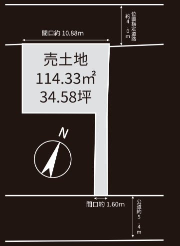 葛飾区立石２丁目の売地の区画図