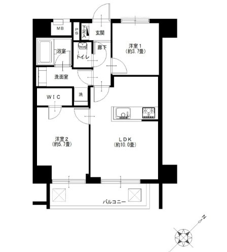 ワコーレ三軒茶屋の間取り