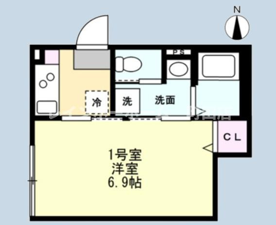 ベイルームハイム大和中央B※初期費用分割後払いサービス利用可能物件の間取り