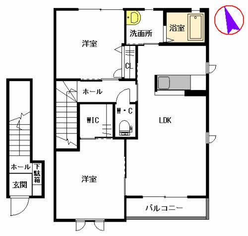 セトル嵐　Ｂ棟の間取り