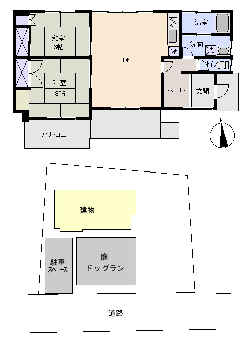 伊豆の国市　小松ケ原別荘地の間取り