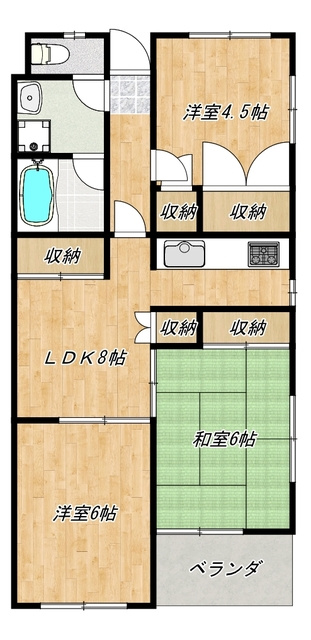 アーバン東町の間取り|使いやすい間取りです☆