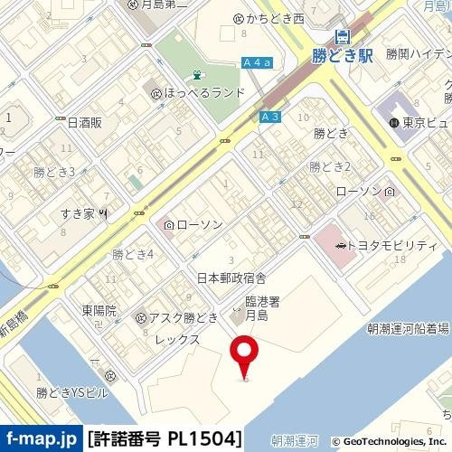 パークタワー勝どきミッドの地図