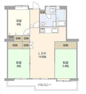 【間取り】 | 昭島つつじが丘ハイツ3号棟