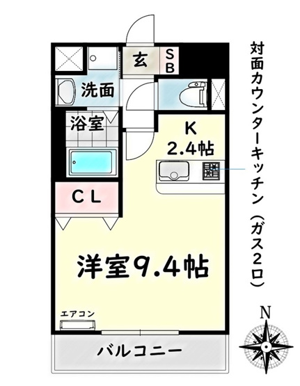 【間取り】 | アンナマリー大喜【名古屋市賃貸・カウンターキッチン】