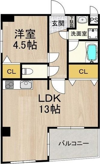 フェルザ今宮戎(旧:Krehl難波南)の間取り
