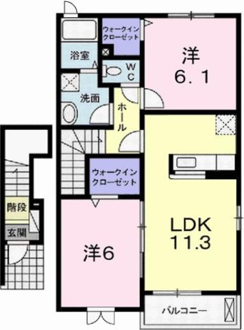サニーレジデンス御着Ａの間取り