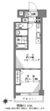【間取り】 | 【カーサ川口】間取図1DK　DK8帖　洋室3.5帖