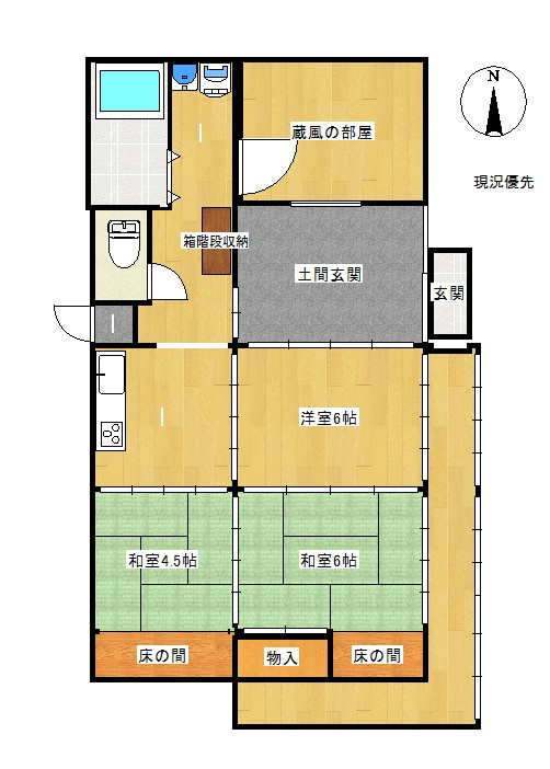 北田貸戸建の間取り