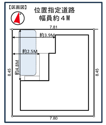 新築/新座市石神５丁目の区画図|駐車場あり（車種による）