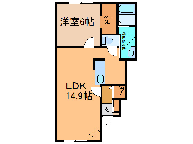 ベルメゾン中鈴蘭Ⅱの間取り