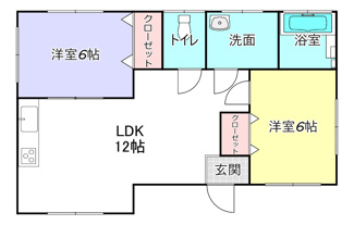 【間取り】 | レジデンス州崎東・A | ＊図面と現況が異なった場合は、現況を優先といたします。