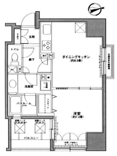 アルシオン浅草国際通りの間取り|5階部分・角部屋住戸につきまして日当たり・通風良好