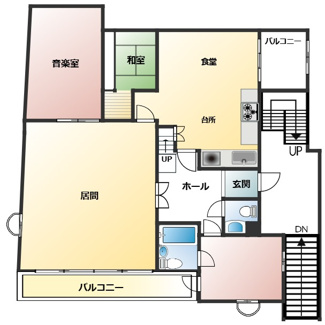 【間取り】 | 北野町2丁目借地権付店舗住宅 | ２階