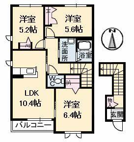 オレンジコート・フジ Ｂ棟の間取り
